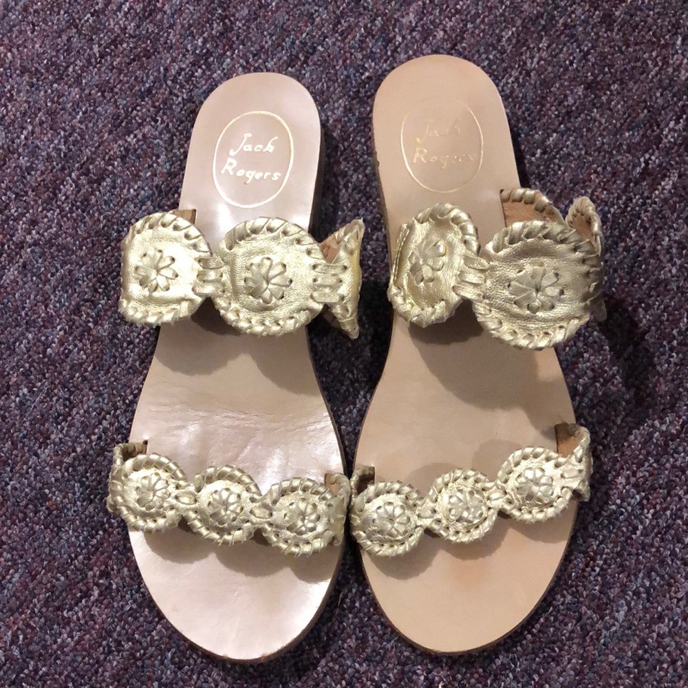 Jack Rogers Gold Sandals